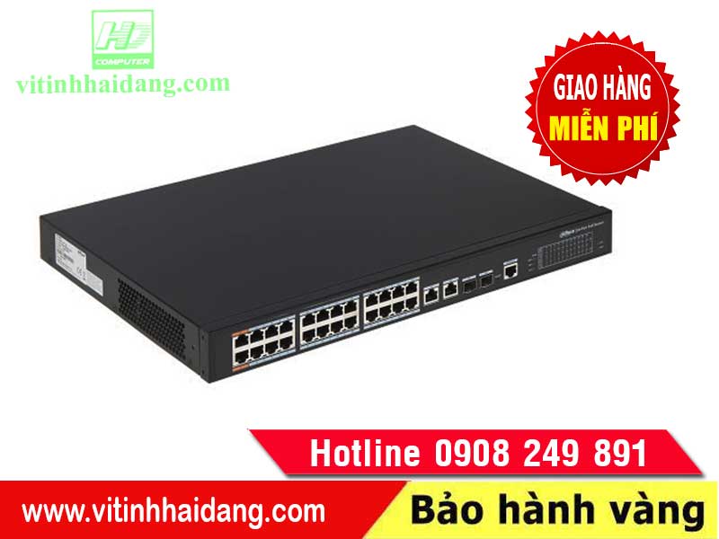 Thiết bị mạng HUB - SWITCH POE Dahua DH-PFS4226-24ET-240 (công nghiệp)